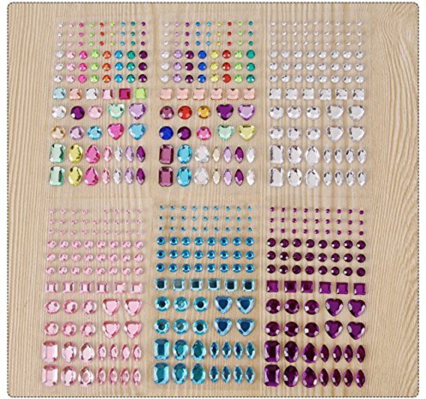 moodowell Jewel Stickers/ Self-Adhesive Rhinestone Sticker, Multicolor  Bling Craft Jewels Crystal Gem Stickers, Assorted Size 6 Sheets - Jewel  Stickers/ Self-Adhesive Rhinestone Sticker, Multicolor Bling Craft Jewels  Crystal Gem Stickers, Assorted Size